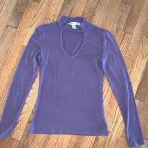 Purple long sleeve fancy shirt